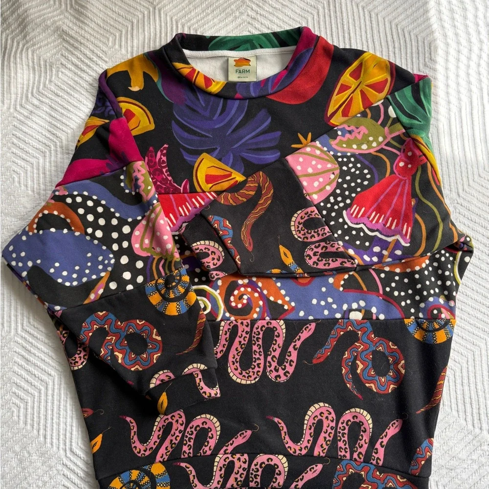 FARM Rio Mixed Prints Sweatshirt - Picture 1 of 7